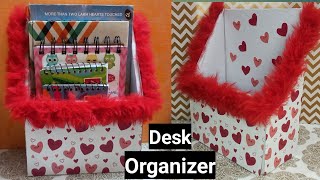 DIY Desk Organizer | DIY Desk Organizer from Cadrboard | Best use of waste | Cardboard Organizer Box