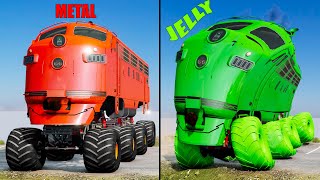 Jelly Car vs Metal Car #23 - Beamng drive