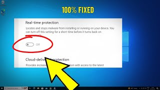 fix can't turn on real-time protection windows defender on windows 10/11 | real time won't turn on ✅