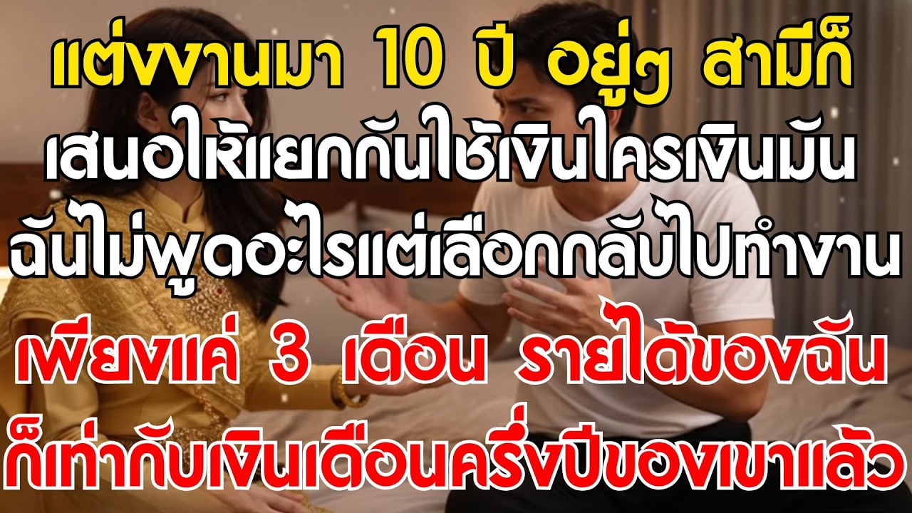 แต่งงานมา 10 ปี จู่ๆ สามีก็ขอแยกกันใช้เงิน ฉันไม่ได้พูดอะไรแต่กลับไปทำงาน