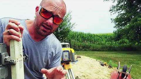 HOW TO SETUP SLOPES WITH A LASER AND A GRADE ROD //Laser and Grade Rod Slopes-How to Use a Grade Rod