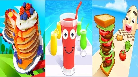 Pancake Run vs Juice Run vs Sandwich Runner - Triple Gameplay (Android/iOS).