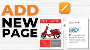 Add New Page In Apple Pages || Page Layout vs. Word Processing