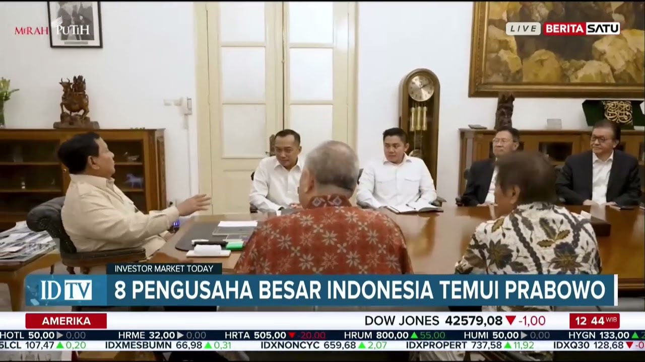 Prabowo Bertemu 8 Pengusaha Besar di Istana, Ada Tomy Winata Hingga Aguan