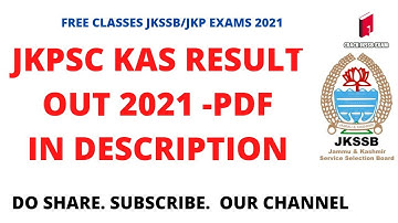 JKPSC KAS RESULT OUT 2021 | JKPSC RESULTS 2021 #sharethispost