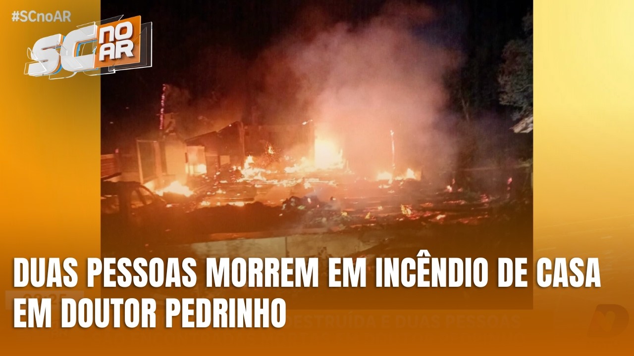 Incêndio destrói casa e duas pessoas são encontradas mortas em Doutor Pedrinho