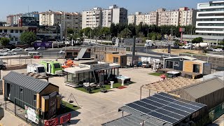Vega Tiny House Showroom Alanına Giriş İzmir Gaziemir 5M Migros Otoparkı
