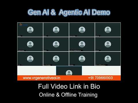 Generative AI Training in Hyderabad | Agentic AI Course in Hyderabad | Trainer Introduction