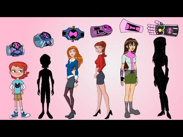 Gwen 10 all forms with different omnitrix | gwen 10 coloring class=