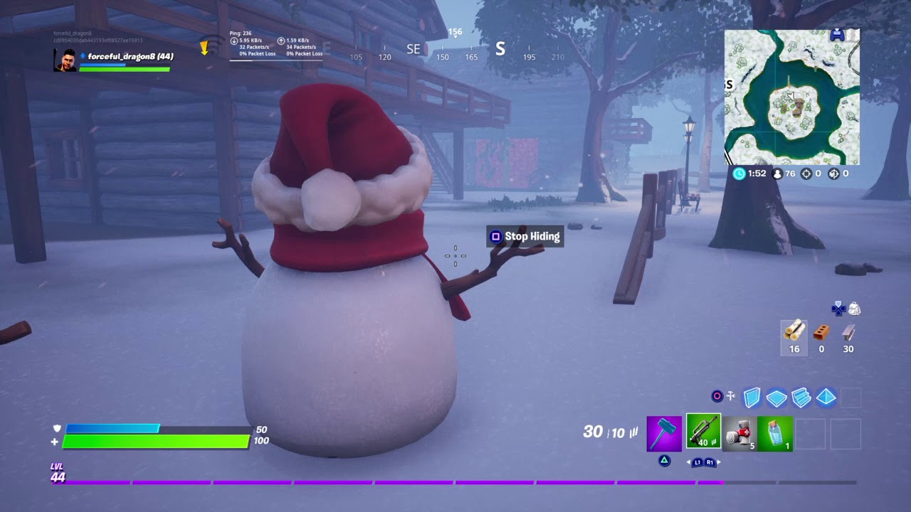 Being a snowman in fortnite battle royal YouTube