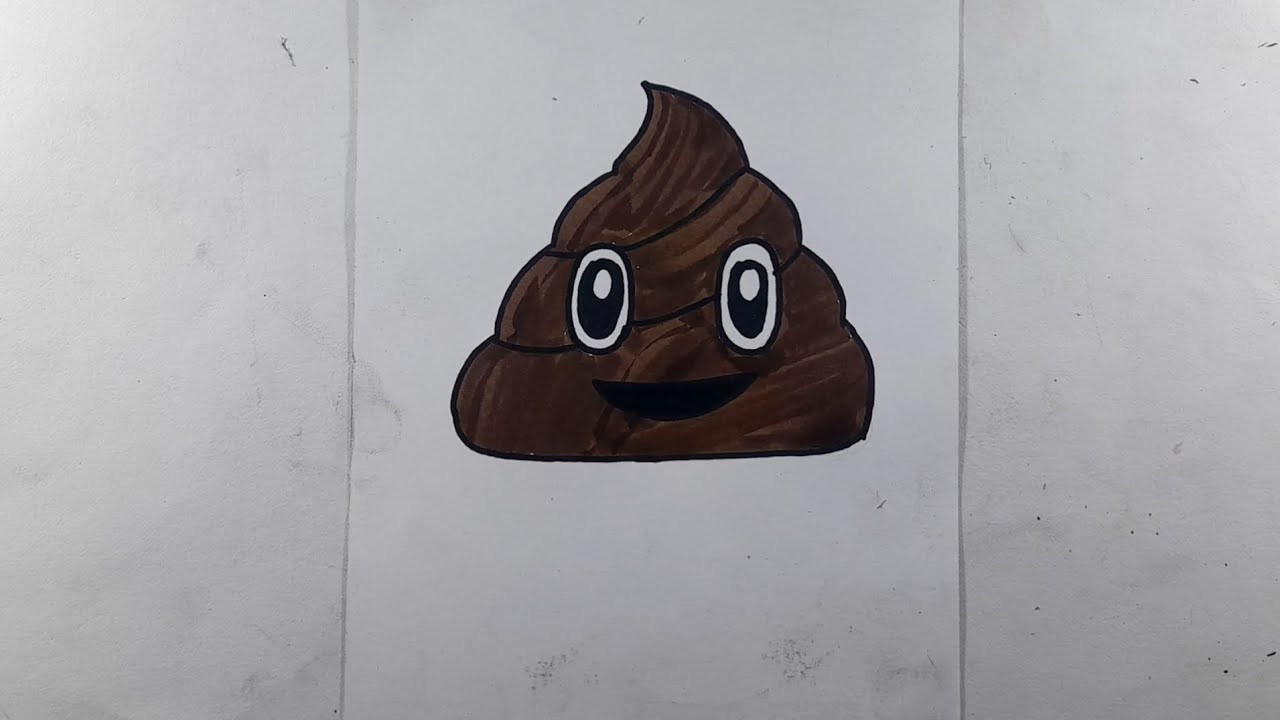 How To Draw poop 💩 Step by Step, poop Drawing For Kids, Easy Poop ...