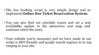 Bus Seat Booking Script   Online Bus Booking Software   Online Bus Ticket Reservation System screenshot 2