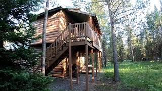 "Cozy Cabin" Outside Tour June 2021, Island Park Idaho. VRBO Vacation Rental.
