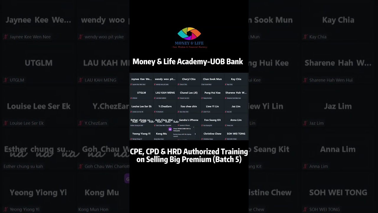 这是我为UOB Bank量身定制品的第五堂课-五大销售大保单策列，同时善用现代遗产规划和保险工具🚀  
