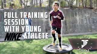😱FULL TRAINING SESSION With Young Nike Athlete Beckham Baker🔥😱 | Joner Football