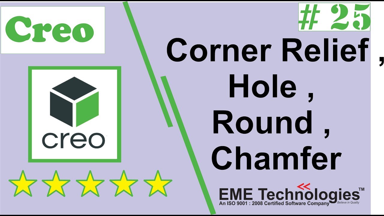 Creo Sheet Metal Tutorial Corner Relief , Hole , Round , Chamfer
