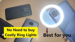 Mini Rechargeable Ring Light for phone with 3 bright mode | Best for making Reels, YouTube video etc