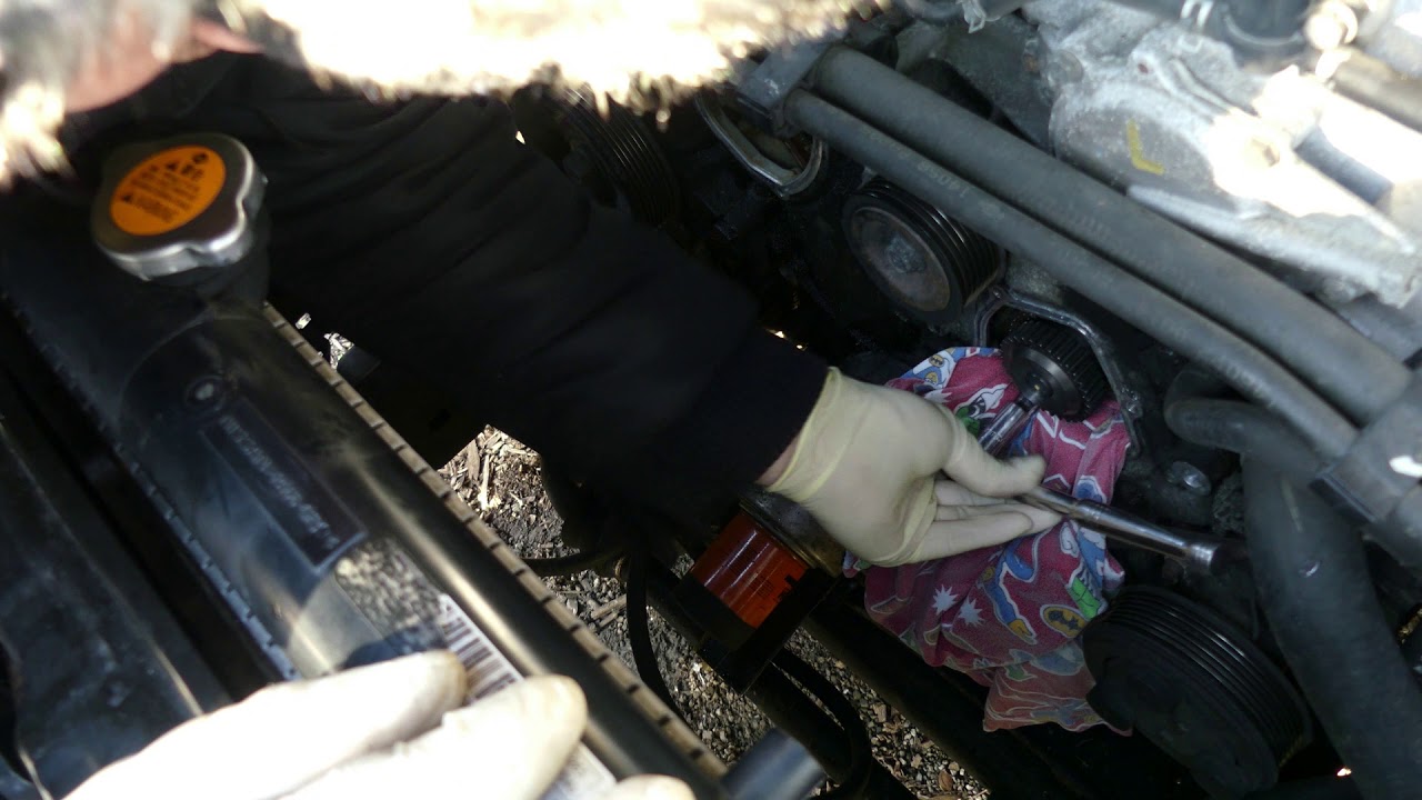 2006 Nissan Frontier 4.0L water pump Leak Diagnosis & Fix PT 03 YouTube