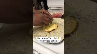 Homemade Taco Bell crunch wrap!! #tacobell #food #recipe #streamer