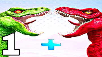 Merge Fight : Dinosaur Games - Walkthrough Part 1 Levels 1-12 - Android ios Gameplay