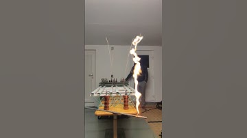 Wire Melting High Voltage Electrical Arcs - 300HZ 28KV 1.2A #shorts #highvoltage #shortcircuit