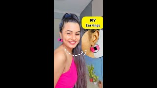 DIY Black Pink Earrings 😱 #crafteraditi #youtubepartner #shorts #youtubeshorts #diy @CrafterAditi