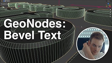 Blender Tutorial - GeoNodes Text Part 2 - Bevel Text with Geometry Nodes #b3d