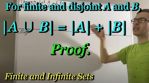 Prove that |A ∪ B| = |A| + |B| for finite disjoint A and B (ILIEKMATHPHYSICS)