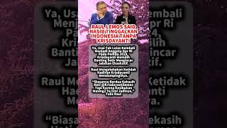 Raul Lemos Said Nasib Tinggalkan Indonesia Tanpa Krisdayanti dakwah islamicquotes qoutes