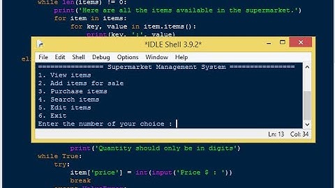 Simple Supermarket Management System in Python