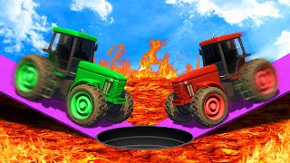 INTENSE DOWNHILL TRACTOR SKILL COURSE! (GTA 5 Funny Monents)