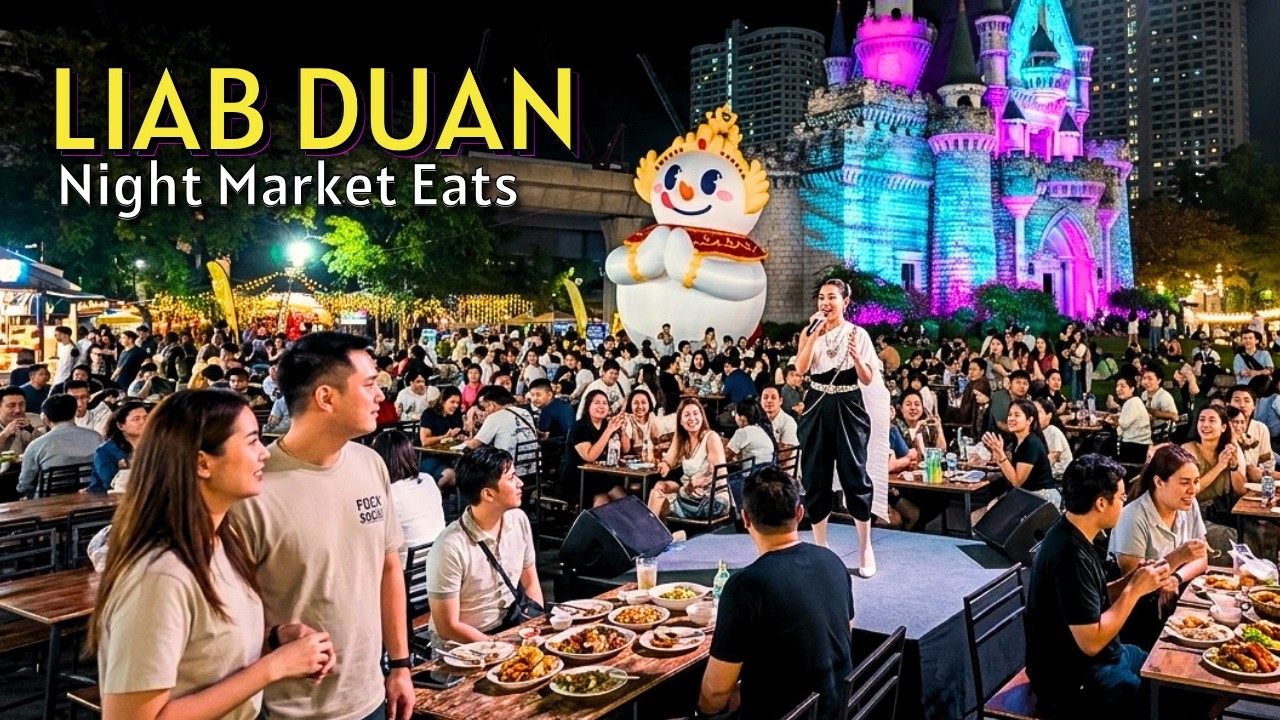 [BANGKOK] Amazing Liab Duan Night Market Street Food Tour 2026 - YouTube