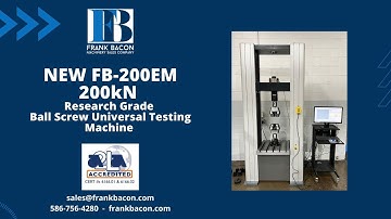 NEW Frank Bacon FB-200EM Research Grade Universal Testing Machine