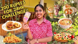 Living On Rs.200 For 24 Hours | Food Challenge | Lidiya Francis