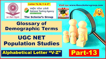 13. UGC NET Population Studies Part-13