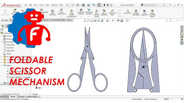 SolidWORKS Simple Mechanism Design tutorial | Foldable SCISSORS | Beginner Tutorial for Engineers