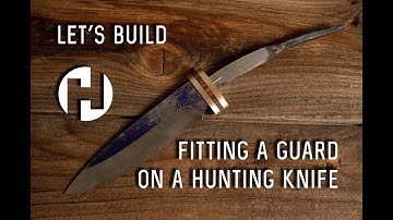 Fitting a Guard On a 6" Random Pattern Damascus Hunting #Knife