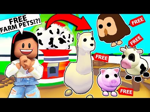 How To Get All The New Farm Pets For Free Roblox Adopt Me Farm Update Youtube - roblox adopt me how to eat how to get 7 robux