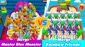 Merge Monster Rainbow Friends vs Merge Master Blue Monster Android Gameplay New Update Part 3