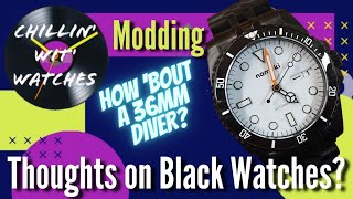 Black Watches - Cool And Tactical Or Ugly?  What About Small Divers?  Peep My Latest Mod! by Chillin' wit' Watches 1,247 views 1 year ago 6 minutes, 53 seconds