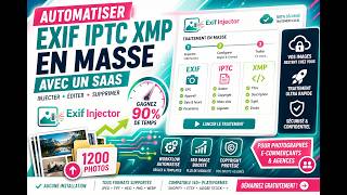 Automatiser EXIF, IPTC et XMP en masse : guide SaaS 2026