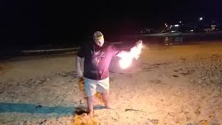 Aaron With The Fire Nunchucks