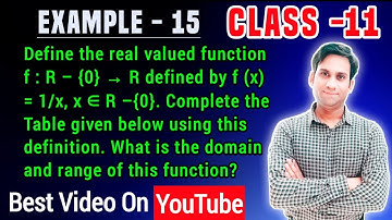 Define the real valued function f : R – {0} → R defined by f (x) =1/x, x ∈ R –{0}. Complete the Tabl