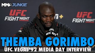 Themba Gorimbo Breaks Down at Media Day After Learning Coach's Mother Died | UFC Fight Night 241
