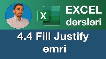 Excel dərsləri - 4.4.Exceldə Justify əmri