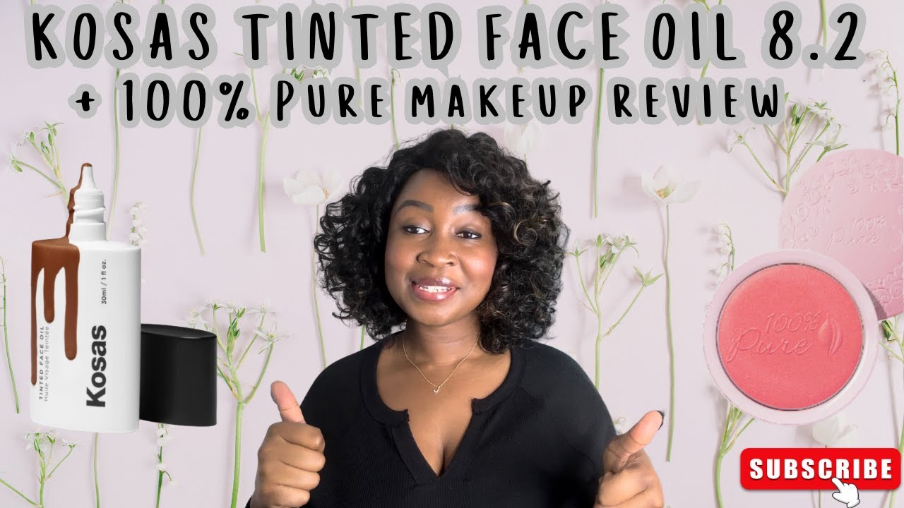 Kosas Tinted Face Oil 8.2 Try On Review | 100% Pure Eye Liner, Mascara, Brow Gel, Lip Gloss, Blush