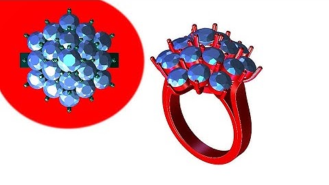 how to design ring with matrix 8 3d modeling software #200 #umphumrin #jewelrydesign #trending