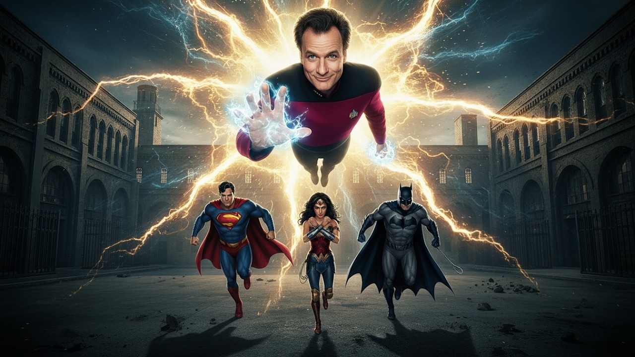 Q (Star Trek) steps into the DC Universe?