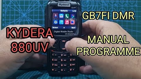 GD-88 Manual Programme Kydera 880uv DMR