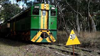 SteamRanger Heritage Railway The Highlander Return Trip from Strathalbyn Alco Diesel 958 B end